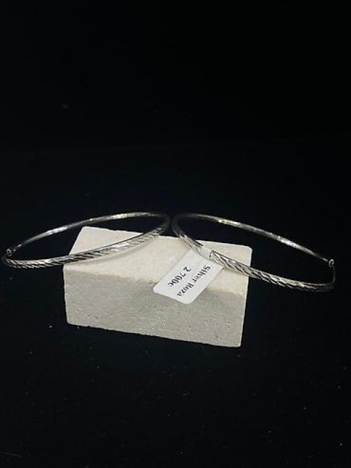 Элегантные серьги-кольца серебристого цвета, украшенные россыпью Бишкек - изображение 10