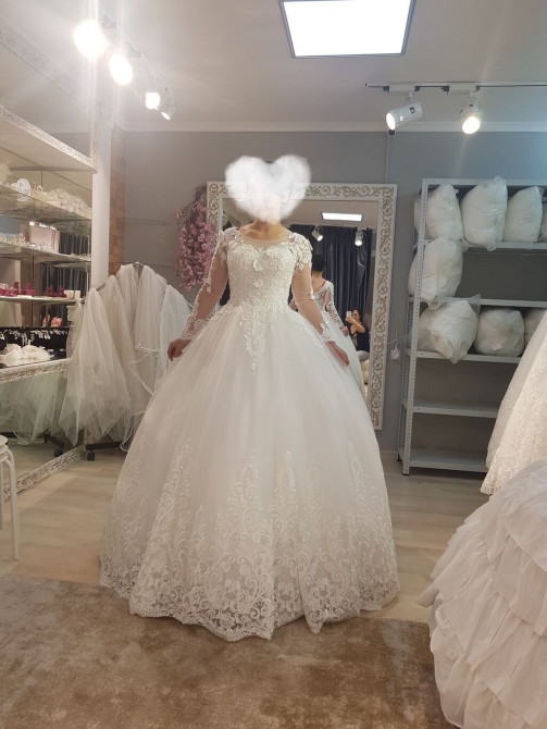 Свадебное платье, цвет - Белый Бишкек - изображение 1