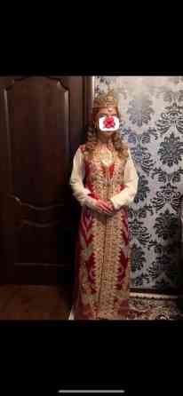 Свадебное платье, 44, 46 (M), цвет - Айвори, Рукава: Длинные, Мусульманское Бишкек