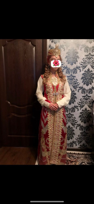 Свадебное платье, 44, 46 (M), цвет - Айвори, Рукава: Длинные, Мусульманское Бишкек - изображение 1