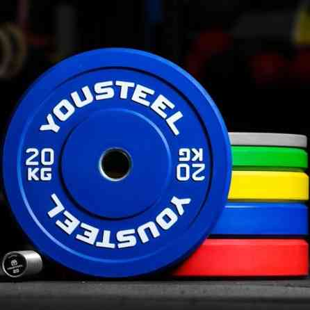 ЦЕНА ЗА 1 КГ. Бамперные диски YOUSTEEL для штанги - Посадочное Бишкек