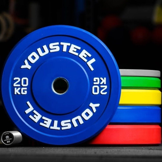ЦЕНА ЗА 1 КГ. Бамперные диски YOUSTEEL для штанги - Посадочное Bishkek - photo 1